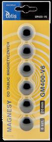 Opakowanie Magnesy do tablic czarne 20mm/6