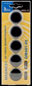 Opakowanie Magnesy do tablic Tetis czarne 30mm/5