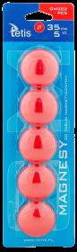 Opakowanie Magnesy do tablic Tetis czerwone gładkie 35mm/5