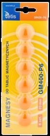 Opakowanie Magnesy do tablic Tetis pomarańczowe 20mm/6