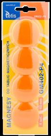 Opakowanie Magnesy do tablic Tetis pomarańczowe 40mm/4