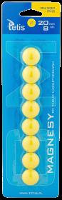 Opakowanie Magnesy do tablic Tetis żółte gładkie 20mm/8