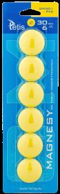 Opakowanie Magnesy do tablic Tetis żółte gładkie 30mm/6