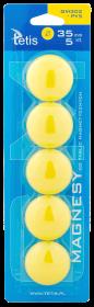 Opakowanie Magnesy do tablic Tetis żółte gładkie 35mm/5