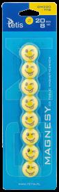 Opakowanie Magnesy do tablic Tetis żółte języki 20mm/8