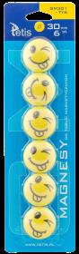Opakowanie Magnesy do tablic Tetis żółte języki 30mm/6