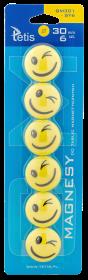 Opakowanie Magnesy do tablic Tetis żółte uśmiechy 30mm/6