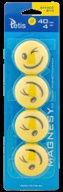 Opakowanie Magnesy do tablic Tetis żółte uśmiechy 40mm/4