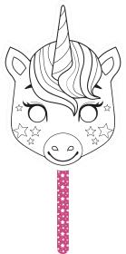 Opakowanie Maska kartonowa Graffy stick Jednorożec