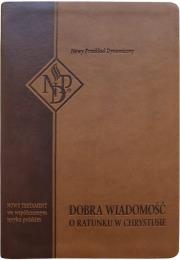 Okładka książki Nowy Testament NPD, brązowa, bez paginatorów