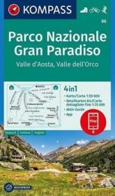 Parco Nazionale Gran Paradiso 4in1 Kompass. Autor: praca zbiorowa. Dadada.pl Okładka książki Parco Nazionale Gran Paradiso 4in1 Kompass