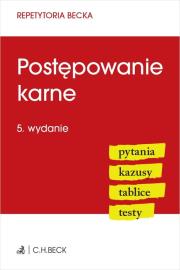 Okładka książki Postępowanie karne. Pytania. Kazusy. Tablice. Testy