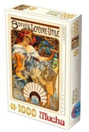 Opakowanie Puzzle 1000 Alfons Mucha, Herbatniki Lefevre-Utile
