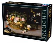 Opakowanie Puzzle 1000 Brueghel, Kwiaty w drewnianym naczyniu