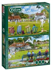 Opakowanie Puzzle 2x1000 Falcon Krykiet & Boule G3