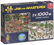Opakowanie Puzzle 2x1000 Haasteren Świąteczne prezenty G3