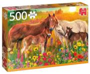 Opakowanie Puzzle 500 PC Konie na łące G3