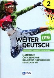 weiter Deutsch Extra 2 Materiały ćwiczeniowe do języka niemieckiego dla klasy 8. Autor: Kozubska Marta, Krawczyk Ewa, Zastąpiło Lucyna. Dadada.pl Okładka książki weiter Deutsch Extra 2 Materiały ćwiczeniowe do języka niemieckiego dla klasy 8