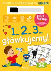 1...2...3...Główkujemy! Książka z pisakiem sucho.. Autor: Dulęba Oliwia. Dadada.pl Okładka książki 1...2...3...Główkujemy! Książka z pisakiem sucho.