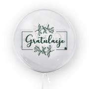 Opakowanie Balon 45cm Gratulacje zielony TUBAN