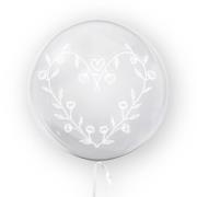 Opakowanie Balon 45cm Serce kwiatowe TUBAN