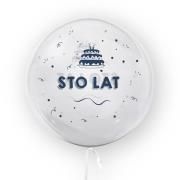 Opakowanie Balon 45cm Sto Lat granatowy TUBAN