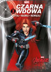 Okładka książki Czytaj, koloruj, rozwiązuj. Czarna Wdowa. Marvel