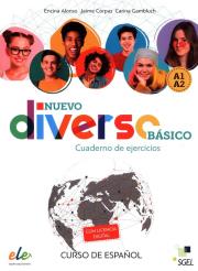 Diverso basico Nuevo A1+A2 ćwiczenia + zawartość online. Autor: Alonso Encina, Corpas Jaime, Gambluch Carina. Dadada.pl Okładka książki Diverso basico Nuevo A1+A2 ćwiczenia + zawartość online