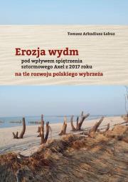 Erozja wydm pod wpływem spiętrzenia sztormowego.... Autor: Tomasz A. Łabuz. Dadada.pl Okładka książki Erozja wydm pod wpływem spiętrzenia sztormowego...