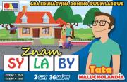 Gra domino. Znam sylaby. Cz. 3 i 4 - zestaw Tata. Wydawca: KOMLOGO. Dadada.pl Opakowanie Gra domino. Znam sylaby. Cz. 3 i 4 - zestaw Tata