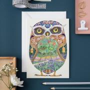 Opakowanie Karnet A129 B6 + koperta Sowa w lesie