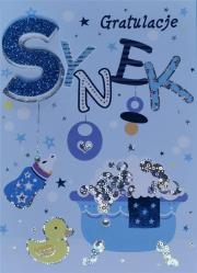 Opakowanie Karnet Przestrzenny B6 Narodziny chłopiec wanna