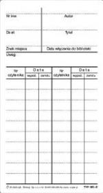 Opakowanie Karta książki 981-E