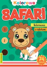 Kolorowe Safari. Autor: Opracowanie zbiorowe. Dadada.pl Okładka książki Kolorowe Safari