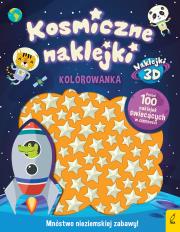 Kosmiczne naklejki Kolorowanka. Autor: Opracowanie zbiorowe. Dadada.pl Okładka książki Kosmiczne naklejki Kolorowanka