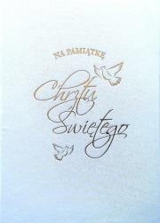 Opakowanie Książeczka welurowa Pamiątka Chrztu Świętego KM-01