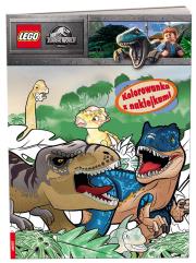 Okładka książki Lego Jurassic World Kolorowanka z naklejkami NA-6202