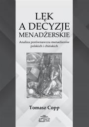 Okładka książki Lęk a decyzje menadżerskie