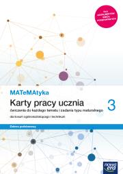 MATeMAtyka LO 3 ZP Karty Pracy 2021 NE. Autor: Dorota Ponczek. Dadada.pl Okładka książki MATeMAtyka LO 3 ZP Karty Pracy 2021 NE