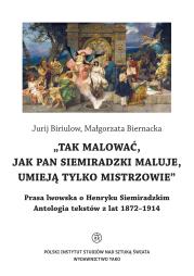Okładka książki O Henryku Siemiradzkim. Antologia tekstów z lat 1872-1914