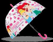 Parasolka Disney Princess 18cali przezroczysta. Wydawca: Kids Euroswan. Dadada.pl Opakowanie Parasolka Disney Princess 18cali przezroczysta