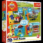 Opakowanie Puzzle 4w1 Odważny Strażak Sam 34387