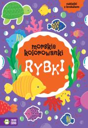 Rybki. Morskie kolorowanki. Autor: Opracowanie zbiorowe. Dadada.pl Okładka książki Rybki. Morskie kolorowanki