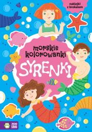 Syrenki. Morskie kolorowanki. Autor: Opracowanie zbiorowe. Dadada.pl Okładka książki Syrenki. Morskie kolorowanki
