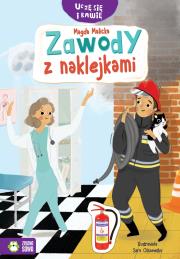 Uczę się i bawię. Zawody z naklejkami - uszkodzone. Autor: Magda Malicka. Dadada.pl Okładka książki Uczę się i bawię. Zawody z naklejkami - uszkodzone