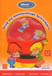 Uczę się niemieckiego śpiewająco 3-6 lat. Autor: Jolanta Kamińska, Kin Danuta. Dadada.pl Okładka książki Uczę się niemieckiego śpiewająco 3-6 lat