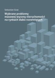 Okładka książki Wybrane problemy masowej wyceny nieruchomości...