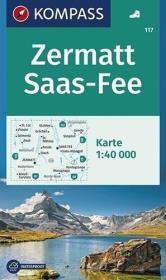 Zermatt Saas-Fee 1:40 000 Kompass. Autor: praca zbiorowa. Dadada.pl Okładka książki Zermatt Saas-Fee 1:40 000 Kompass