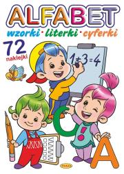 Alfabet. Wzorki, literki, cyferki. Autor: Mariola Budek. Dadada.pl Okładka książki Alfabet. Wzorki, literki, cyferki