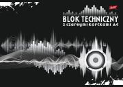 Blok techniczny z czarnymi kartkami 180 g/m2 A4 10 kartek PAKIET 10 sztuk. Wydawca: UNIPAP. Dadada.pl Opakowanie Blok techniczny z czarnymi kartkami 180 g/m2 A4 10 kartek PAKIET 10 sztuk